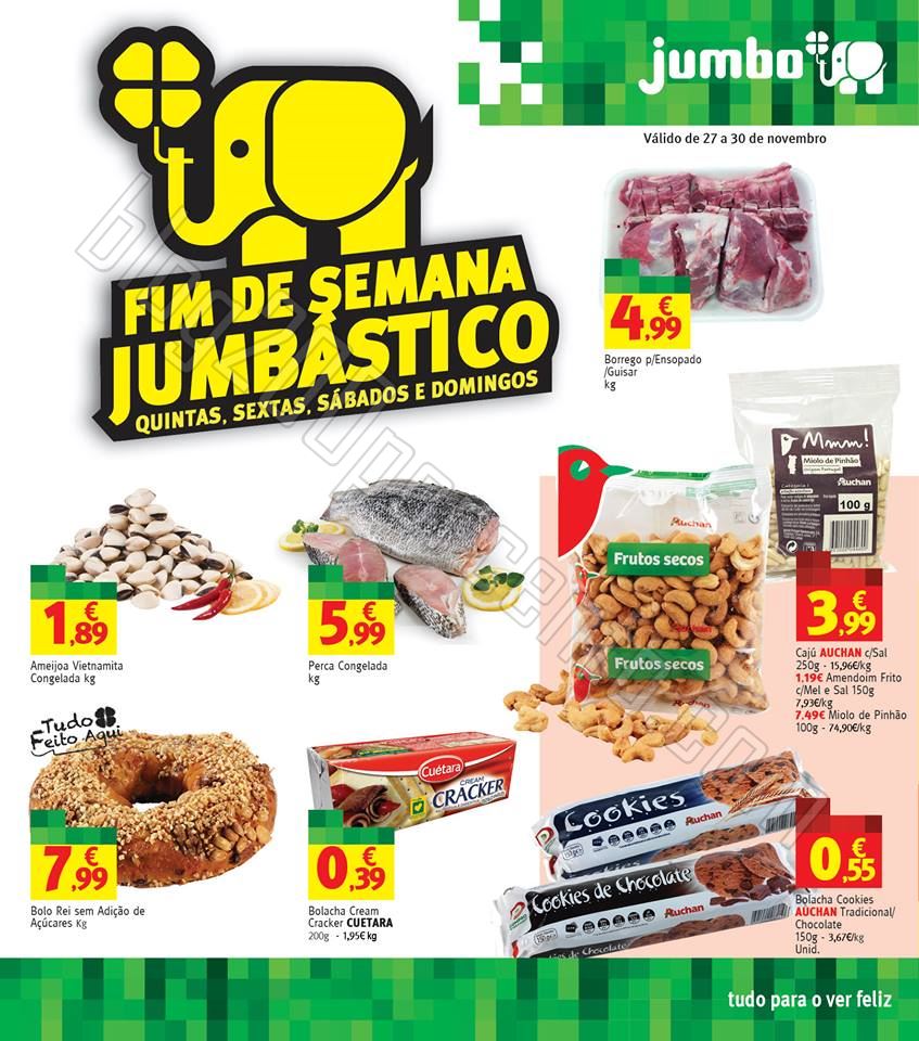 Antevisão Folheto JUMBO Fim de semana 27 a 30 nov