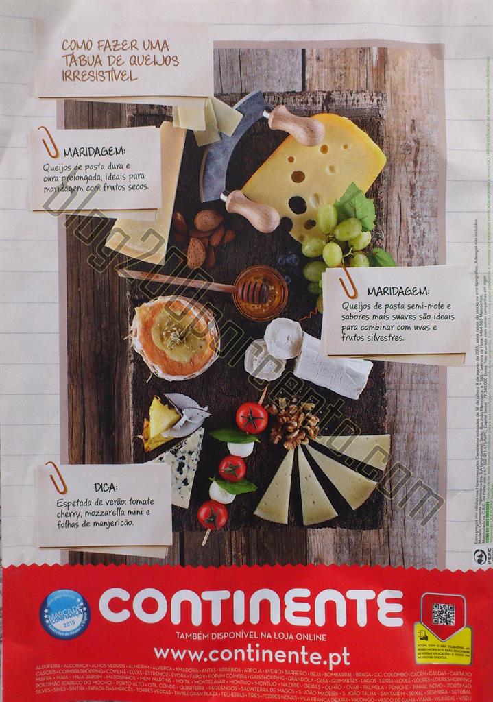 Novo Folheto CONTINENTE Queijos de 18 julho a 9 ag
