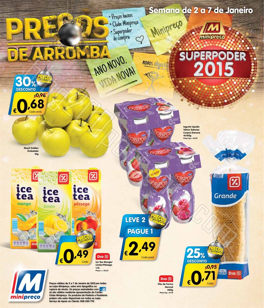 Antevisão Folheto MINIPREÇO de 2 a 7 janeiro o1.
