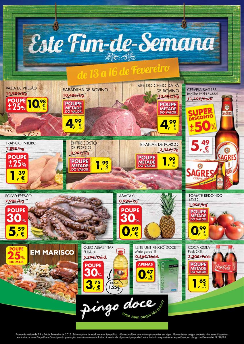 Antevisão folheto PINGO DOCE Fim de semana de 13 