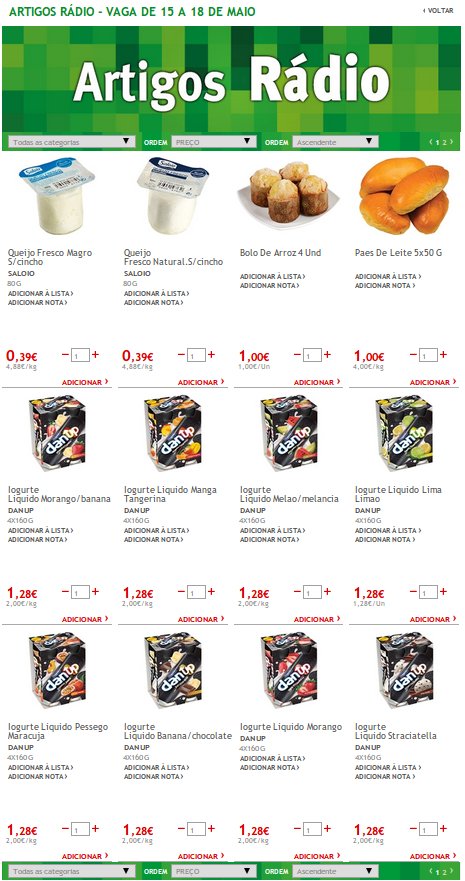 Promoção | JUMBO | Artigos rádio de 15 a 18 maio