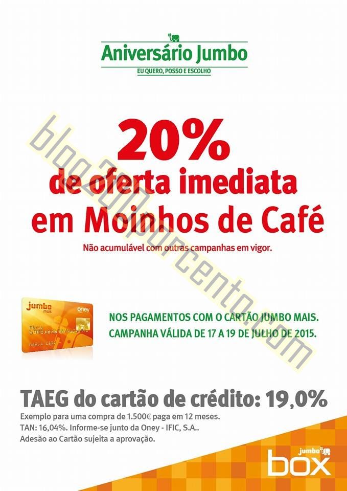 20% de desconto JUMBO - BOX Fim de semana de 17 a 