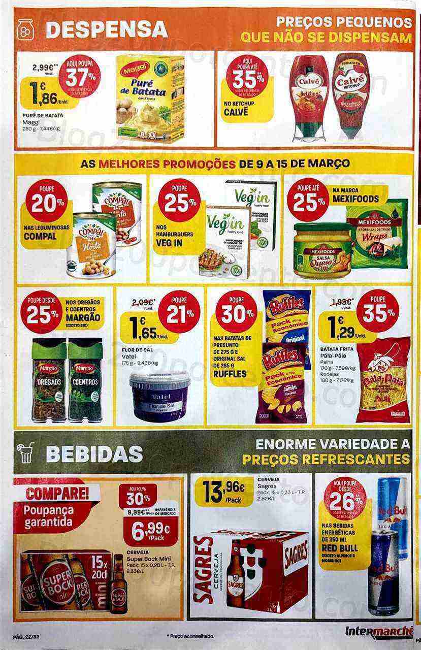 Antevisão Folheto INTERMARCHÉ Super Promoções de 9 a 15 março