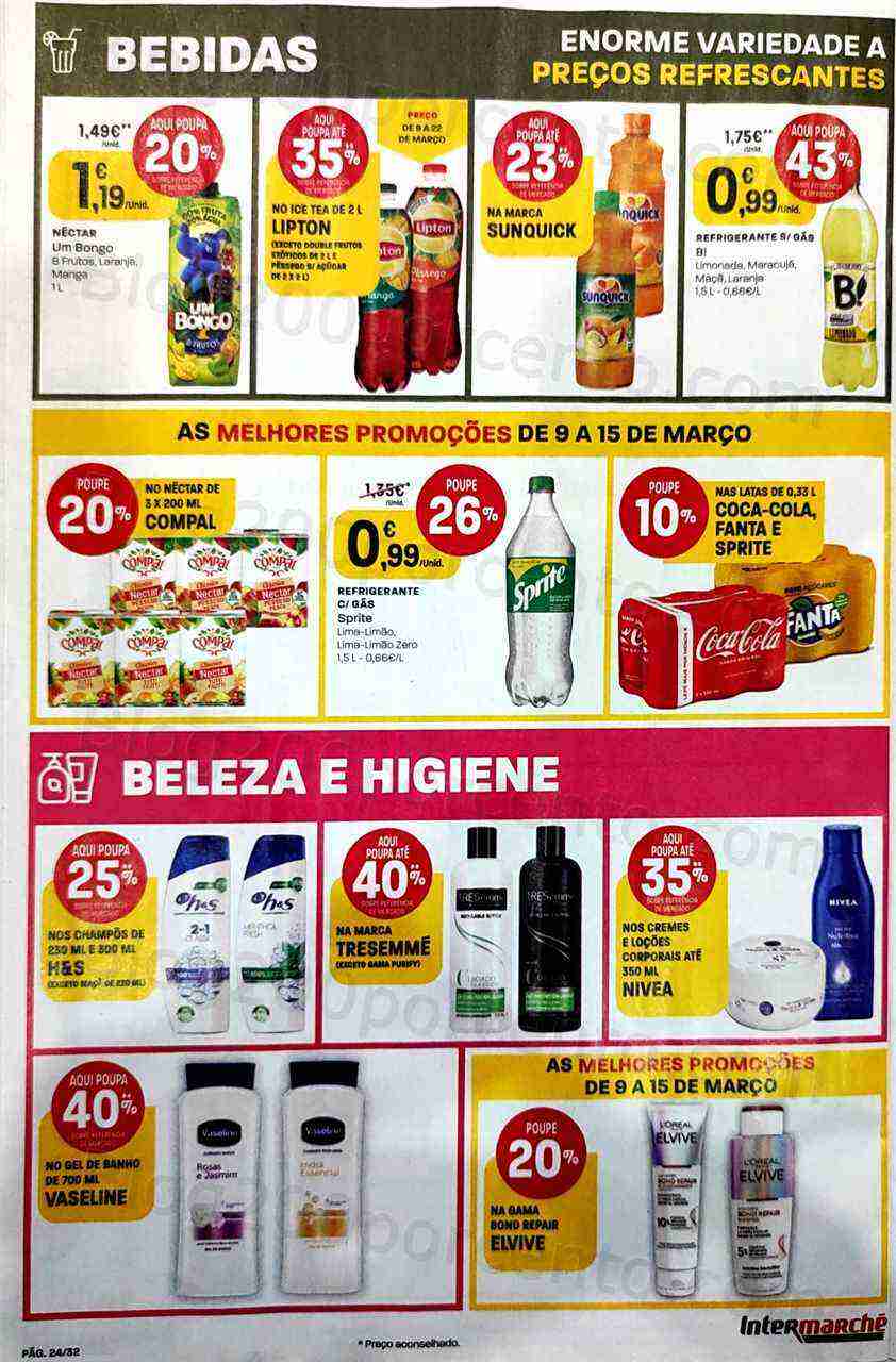 Antevisão Folheto INTERMARCHÉ Super Promoções de 9 a 15 março