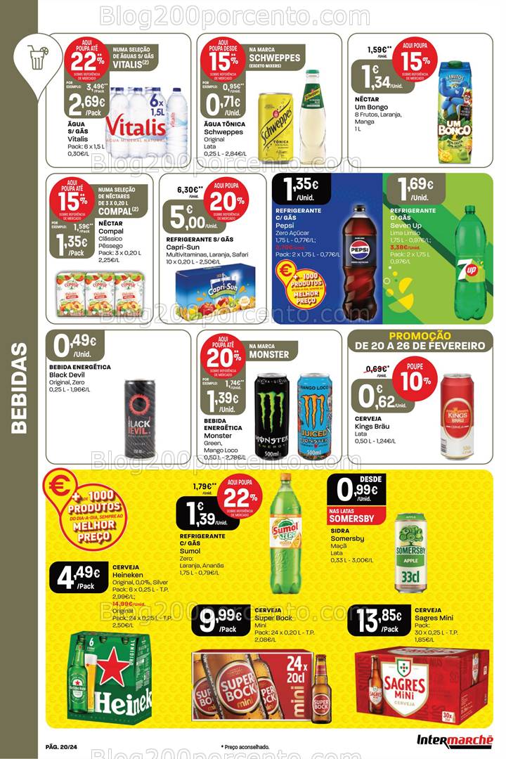 Antevisão Folheto INTERMARCHÉ Promoções de 20 a 26 fevereiro
