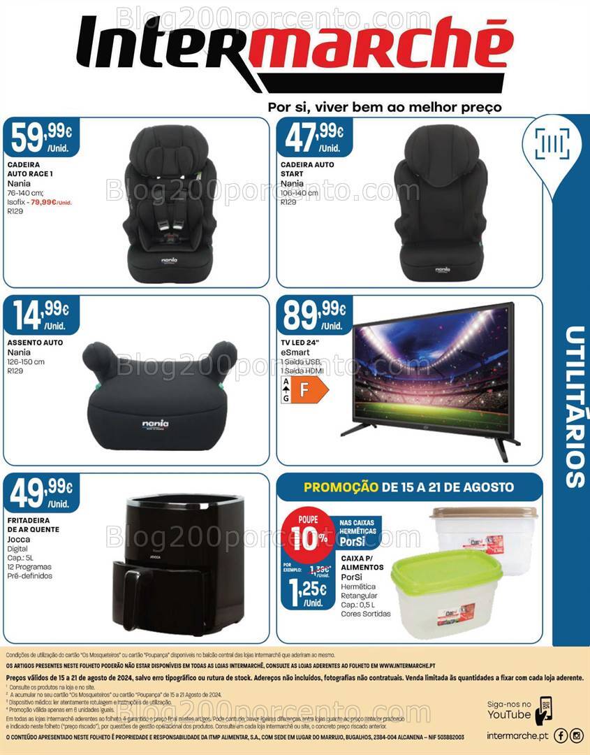Antevisão Folheto INTERMARCHÉ Bazar Promoções de 15 a 21 agosto