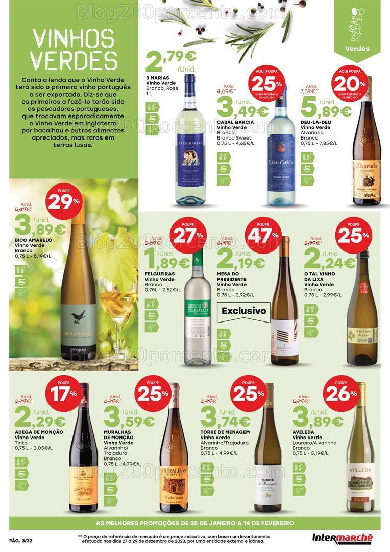 Antevisão Folheto INTERMARCHÉ Feira Queijos Enchidos e Vinhos - 25 janeiro a 14 fevereiro