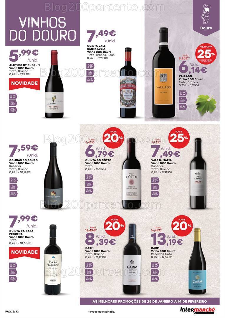 Antevisão Folheto INTERMARCHÉ Feira Queijos Enchidos e Vinhos - 25 janeiro a 14 fevereiro