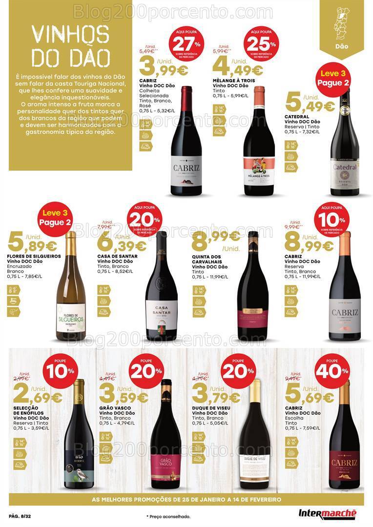Antevisão Folheto INTERMARCHÉ Feira Queijos Enchidos e Vinhos - 25 janeiro a 14 fevereiro