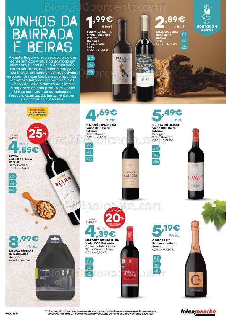 Antevisão Folheto INTERMARCHÉ Feira Queijos Enchidos e Vinhos - 25 janeiro a 14 fevereiro