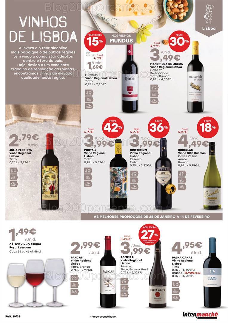 Antevisão Folheto INTERMARCHÉ Feira Queijos Enchidos e Vinhos - 25 janeiro a 14 fevereiro