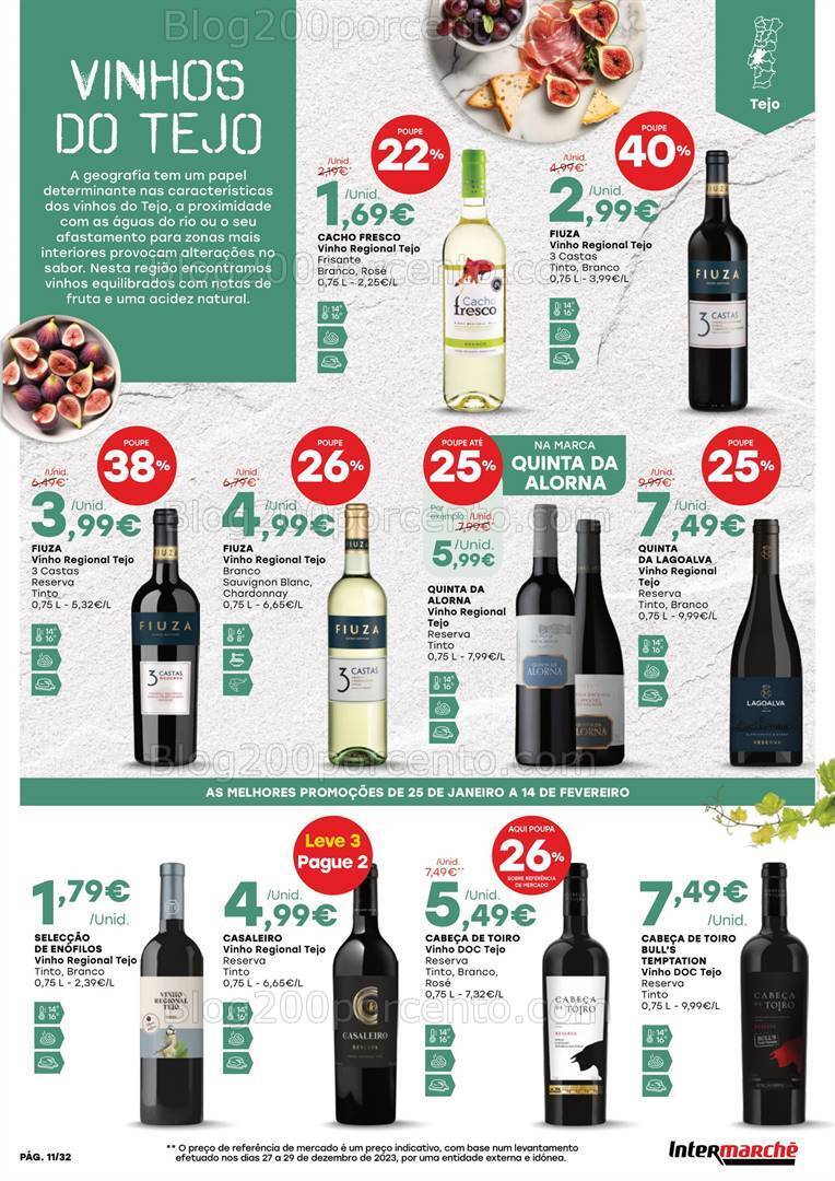 Antevisão Folheto INTERMARCHÉ Feira Queijos Enchidos e Vinhos - 25 janeiro a 14 fevereiro