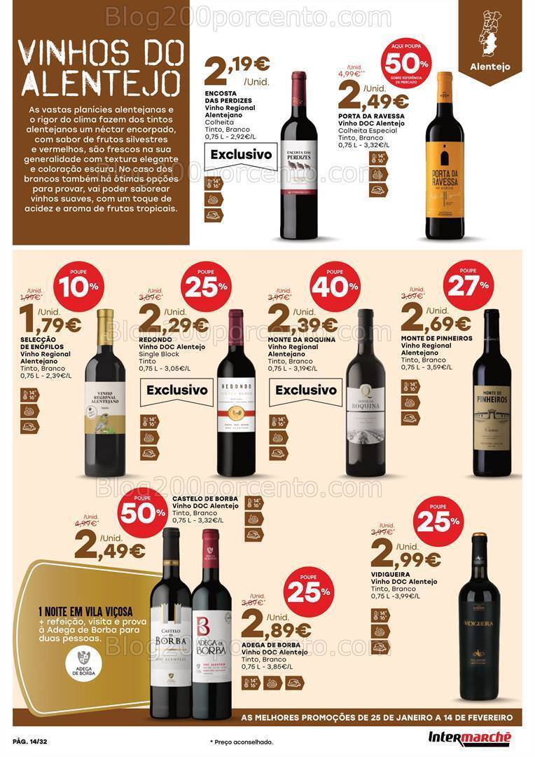 Antevisão Folheto INTERMARCHÉ Feira Queijos Enchidos e Vinhos - 25 janeiro a 14 fevereiro