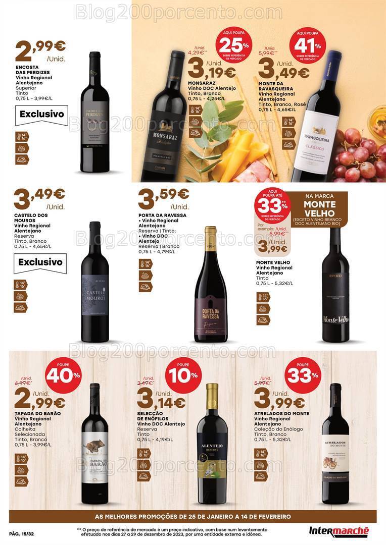 Antevisão Folheto INTERMARCHÉ Feira Queijos Enchidos e Vinhos - 25 janeiro a 14 fevereiro