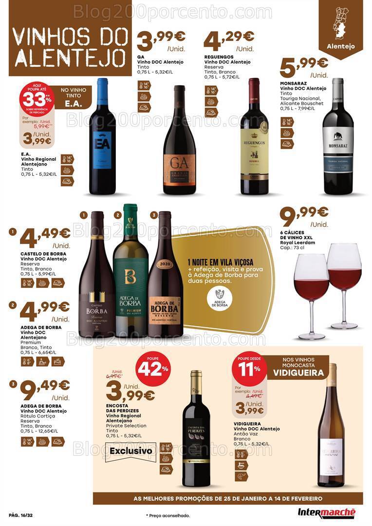 Antevisão Folheto INTERMARCHÉ Feira Queijos Enchidos e Vinhos - 25 janeiro a 14 fevereiro