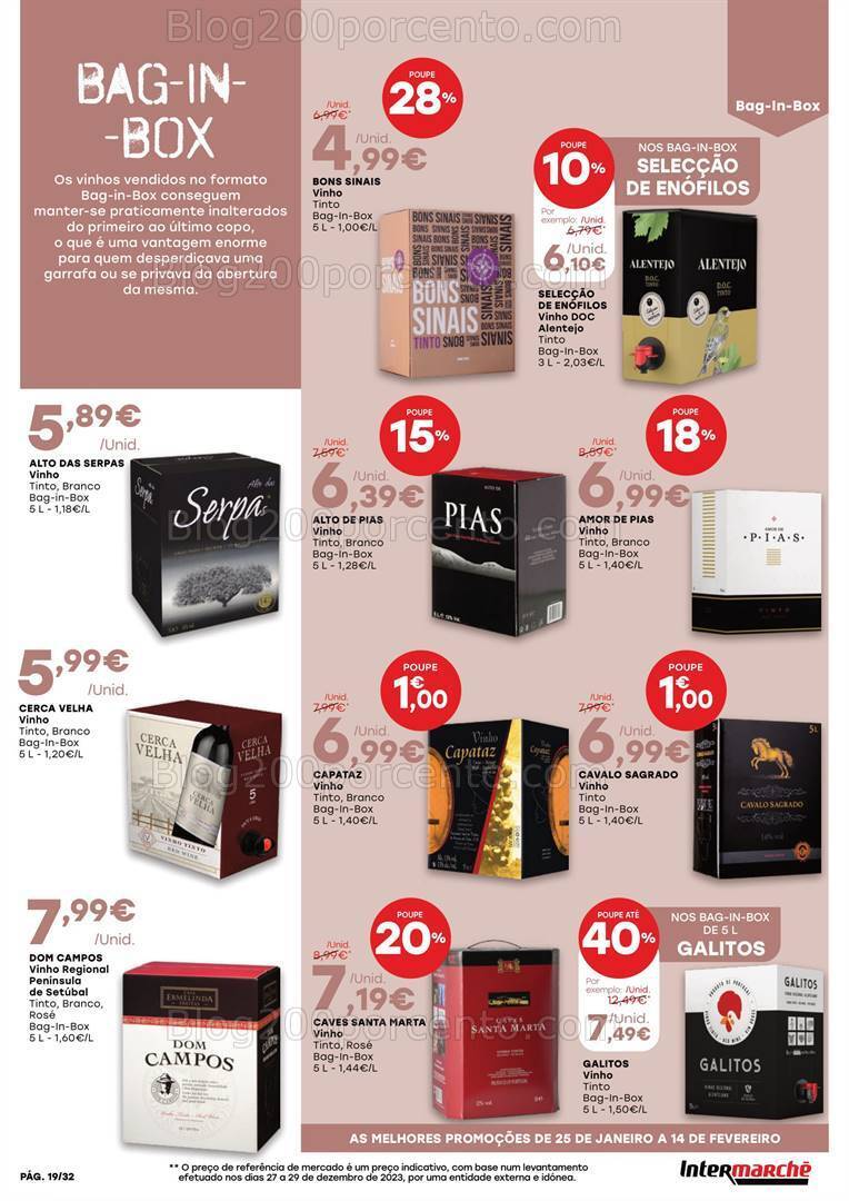 Antevisão Folheto INTERMARCHÉ Feira Queijos Enchidos e Vinhos - 25 janeiro a 14 fevereiro