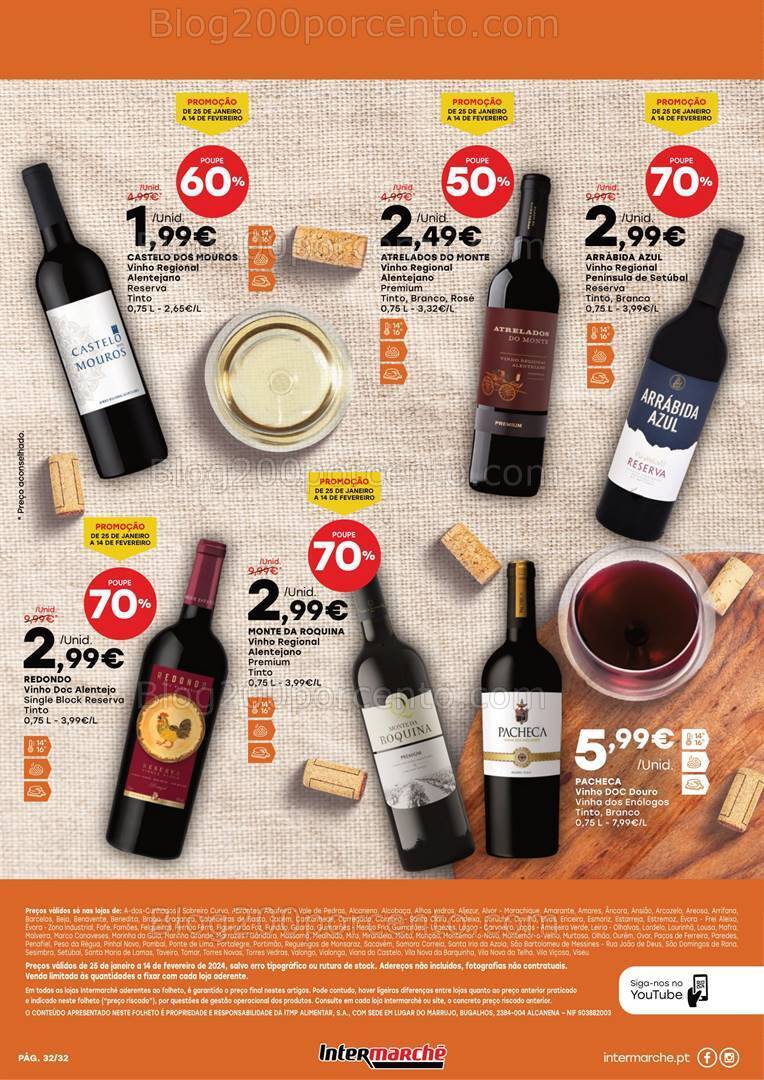 Antevisão Folheto INTERMARCHÉ Feira Queijos Enchidos e Vinhos - 25 janeiro a 14 fevereiro