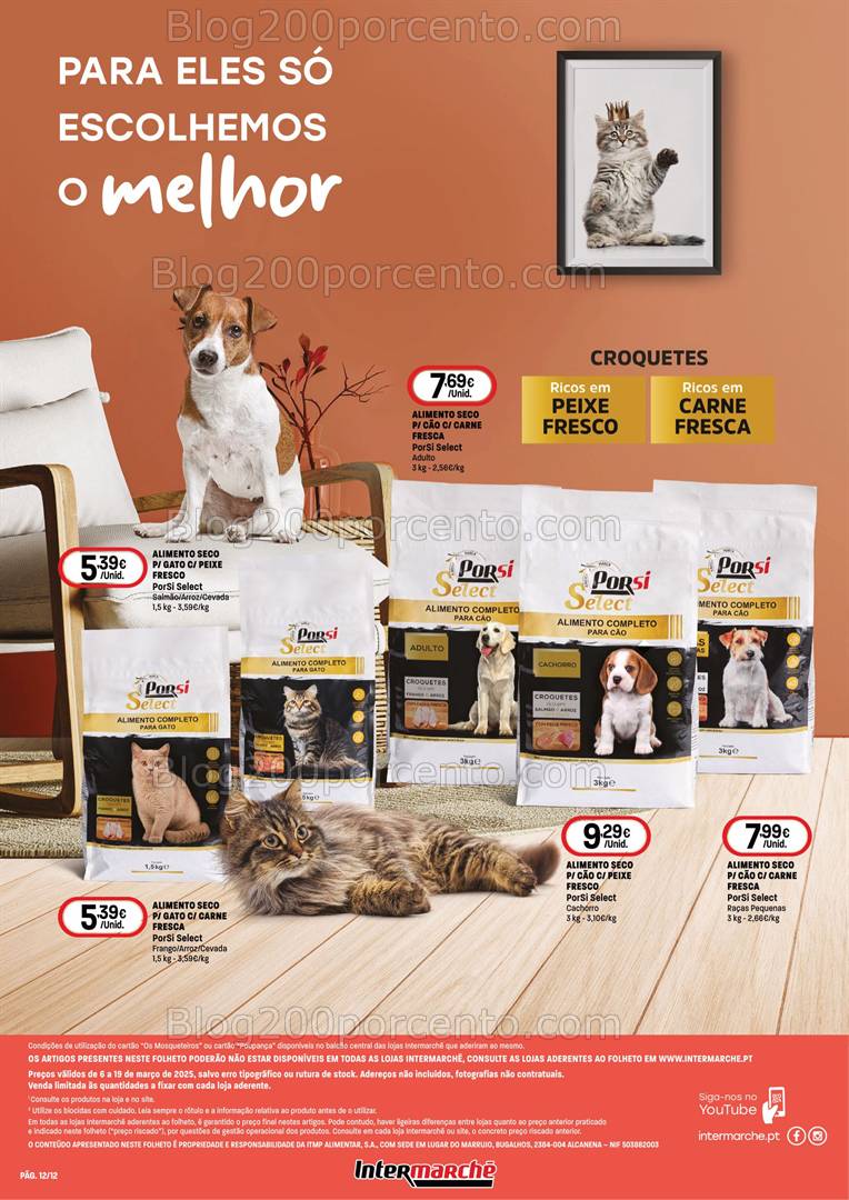 Antevisão Folheto INTERMARCHÉ Especial Pets Promoções de 6 a 19 março
