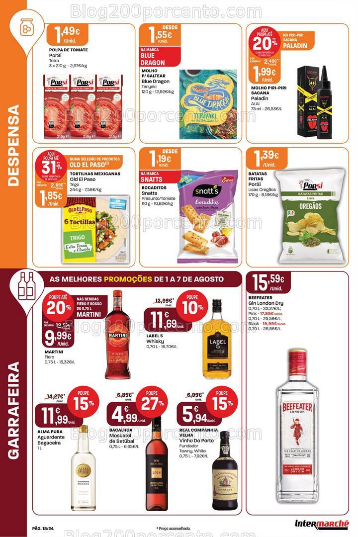 Antevisão Folheto INTERMARCHÉ Super Promoções de 1 a 7 agosto