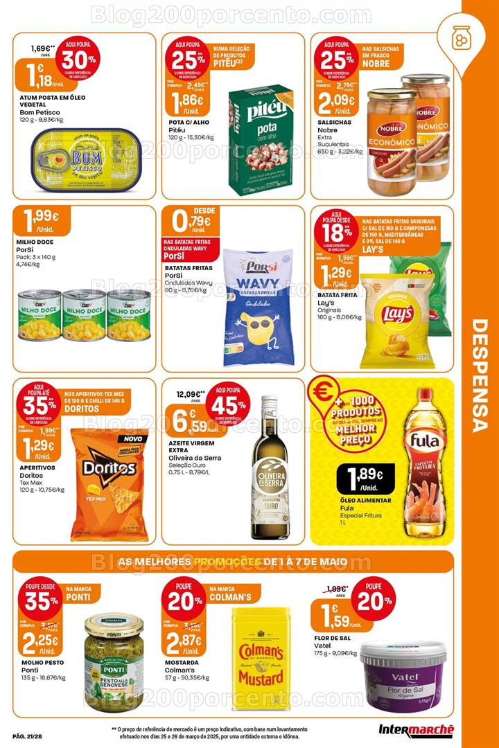Antevisão Folheto INTERMARCHÉ Super Promoções de 1 maio a 7 maio