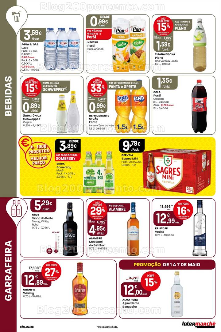 Antevisão Folheto INTERMARCHÉ Super Promoções de 1 maio a 7 maio