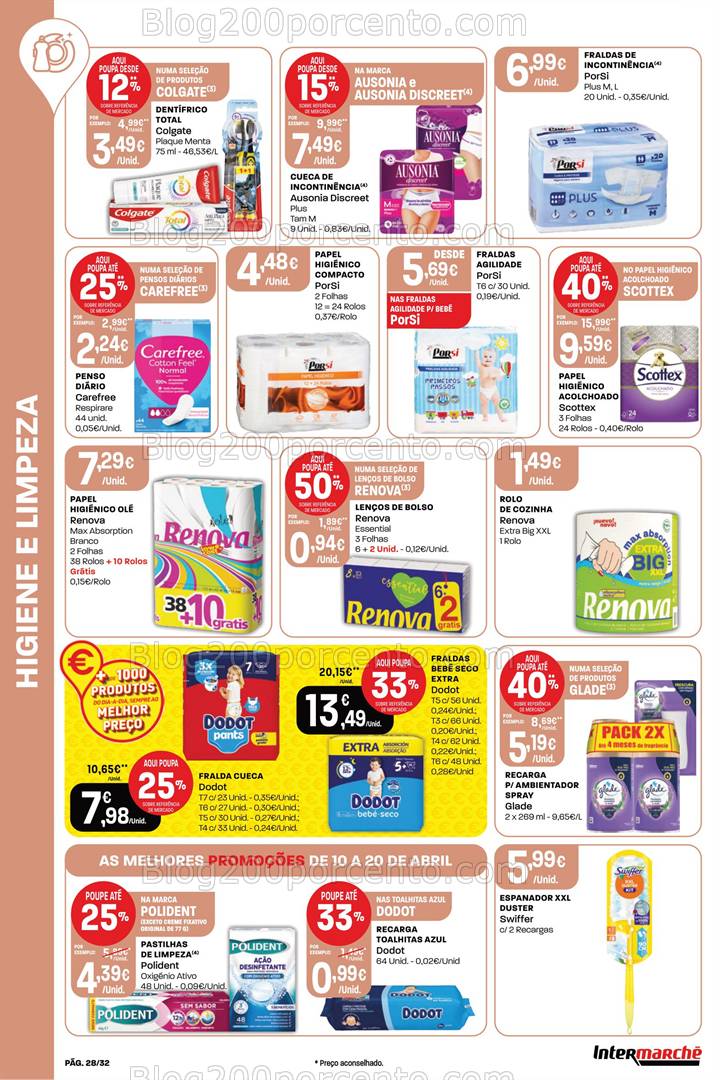 Antevisão Folheto INTERMARCHÉ Super Promoções de 10 a 20 abril