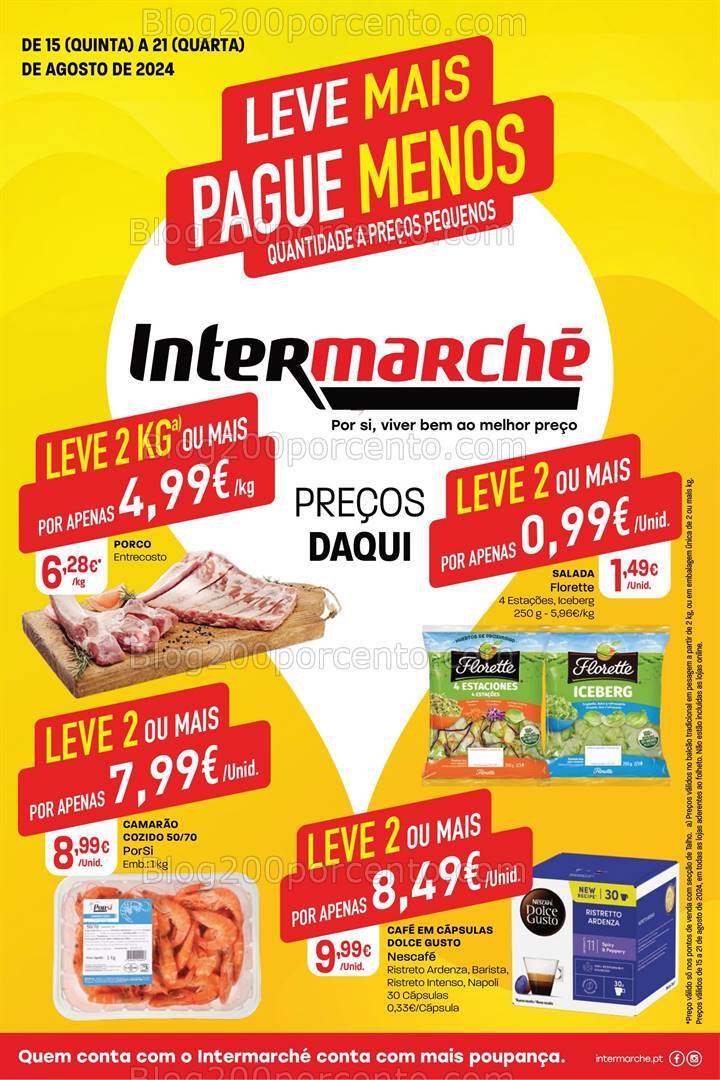Antevisão Folheto INTERMARCHÉ Promoções de 15 a 21 agosto