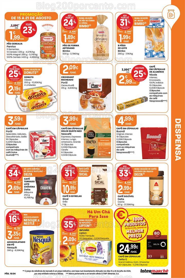 Antevisão Folheto INTERMARCHÉ Promoções de 15 a 21 agosto
