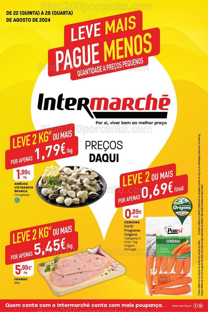Antevisão Folheto INTERMARCHÉ Promoções de 22 a 28 agosto