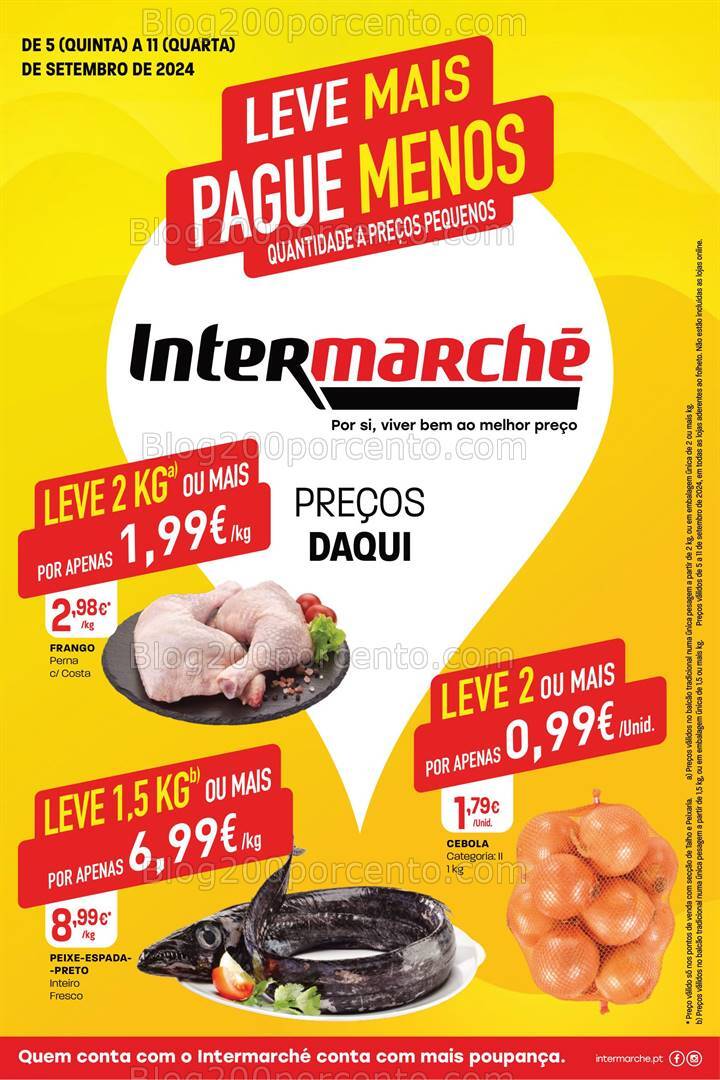 Antevisão Folheto INTERMARCHÉ Promoções de 5 a 11 setembro