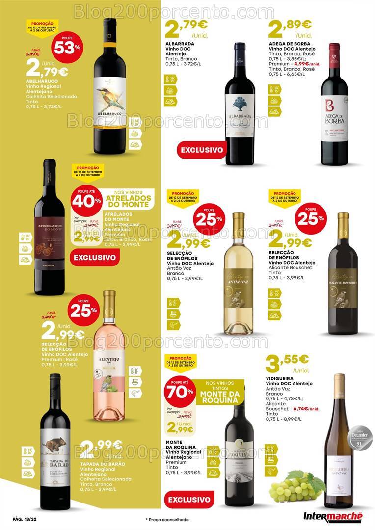 Antevisão Folheto INTERMARCHÉ Feira de Sabores - 12 setembro a 2 outubro