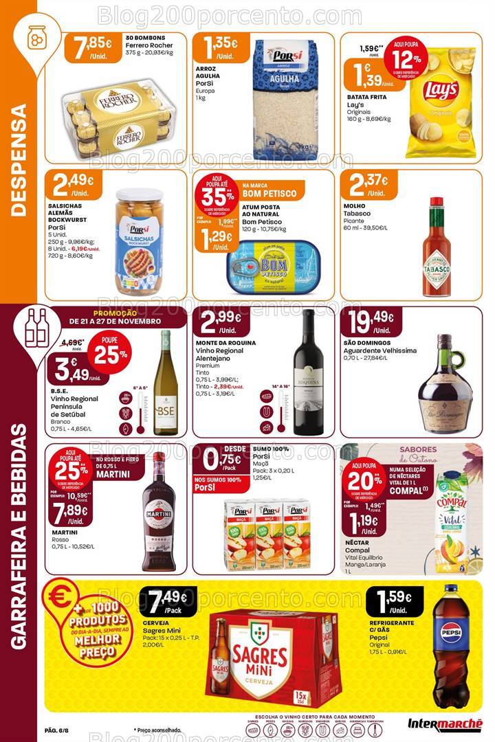 Antevisão Folheto INTERMARCHÉ Mini Promoções de 21 a 27 novembro