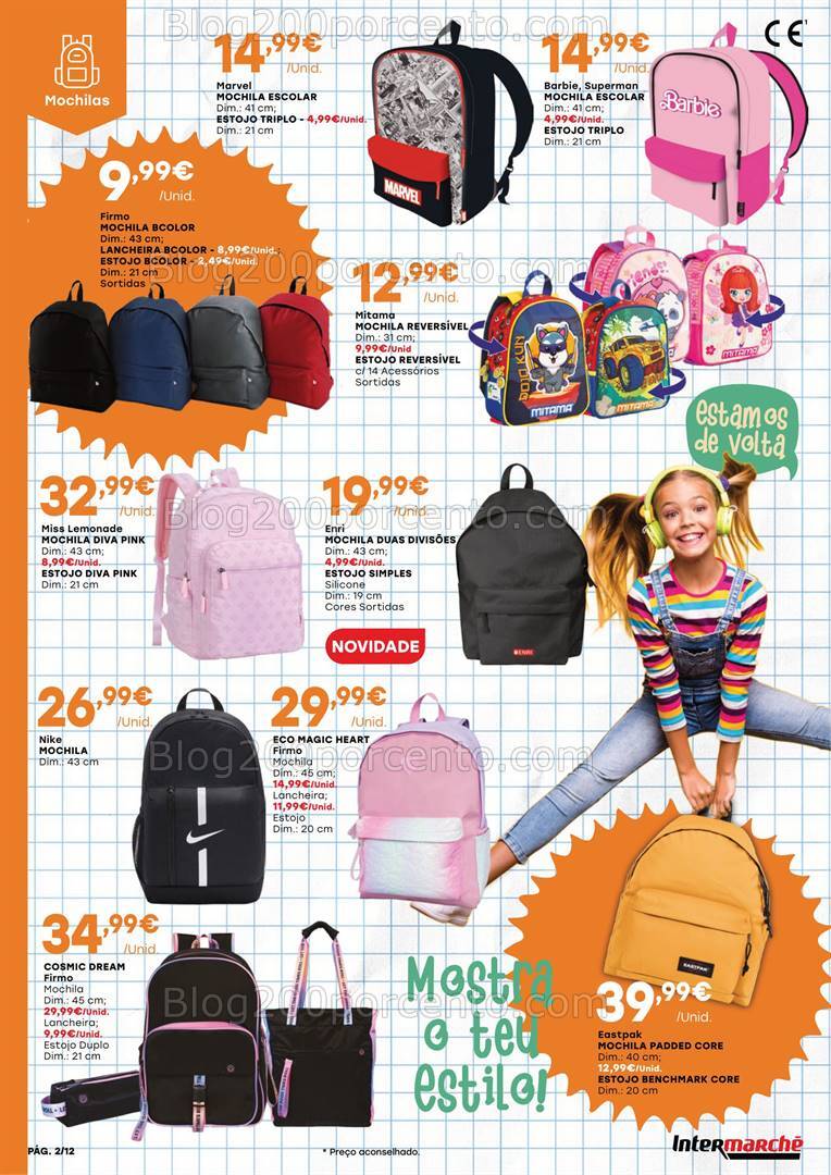 Antevisão Folheto INTERMARCHÉ Promoções Regresso às Aulas - 22 agosto a 15 setembro