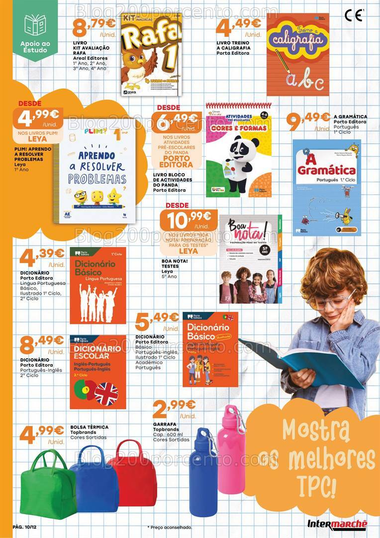 Antevisão Folheto INTERMARCHÉ Promoções Regresso às Aulas - 22 agosto a 15 setembro