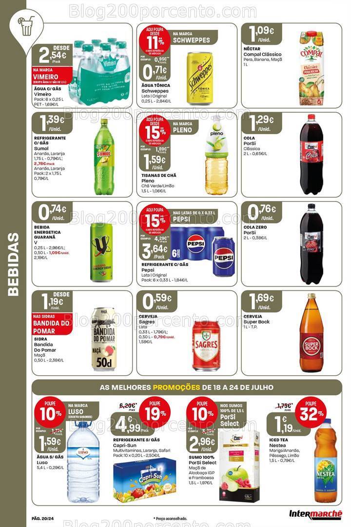 Antevisão Folheto INTERMARCHÉ Super Promoções de 18 a 24 julho