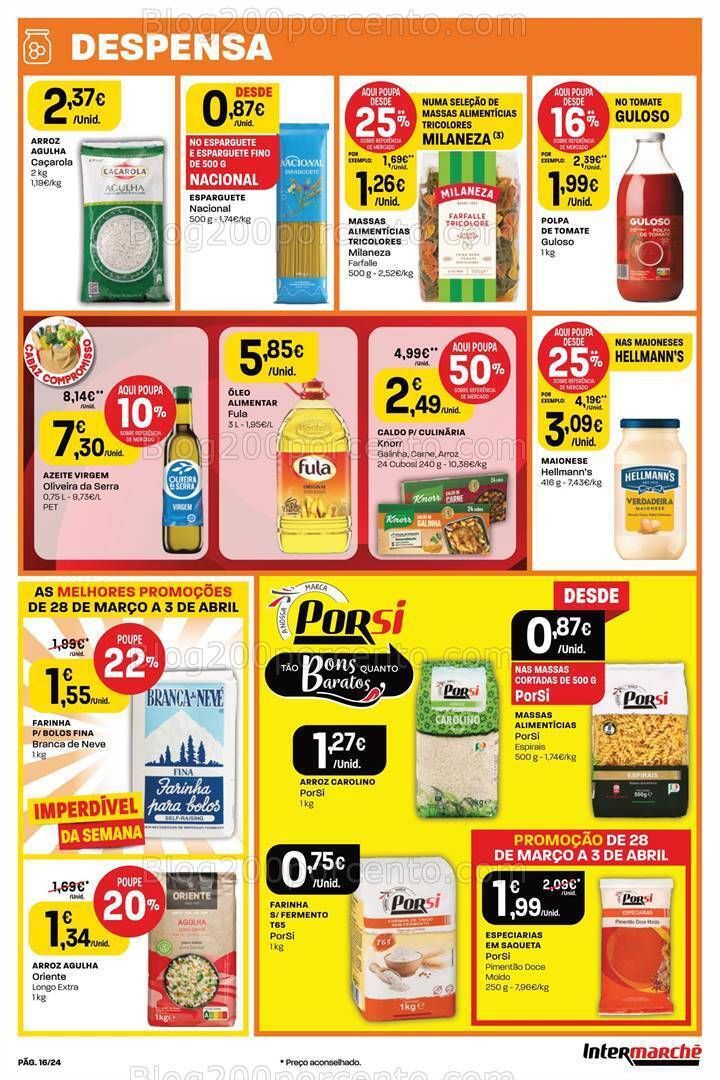Antevisão Folheto INTERMARCHÉ Super Promoções de 28 março a 3 abril