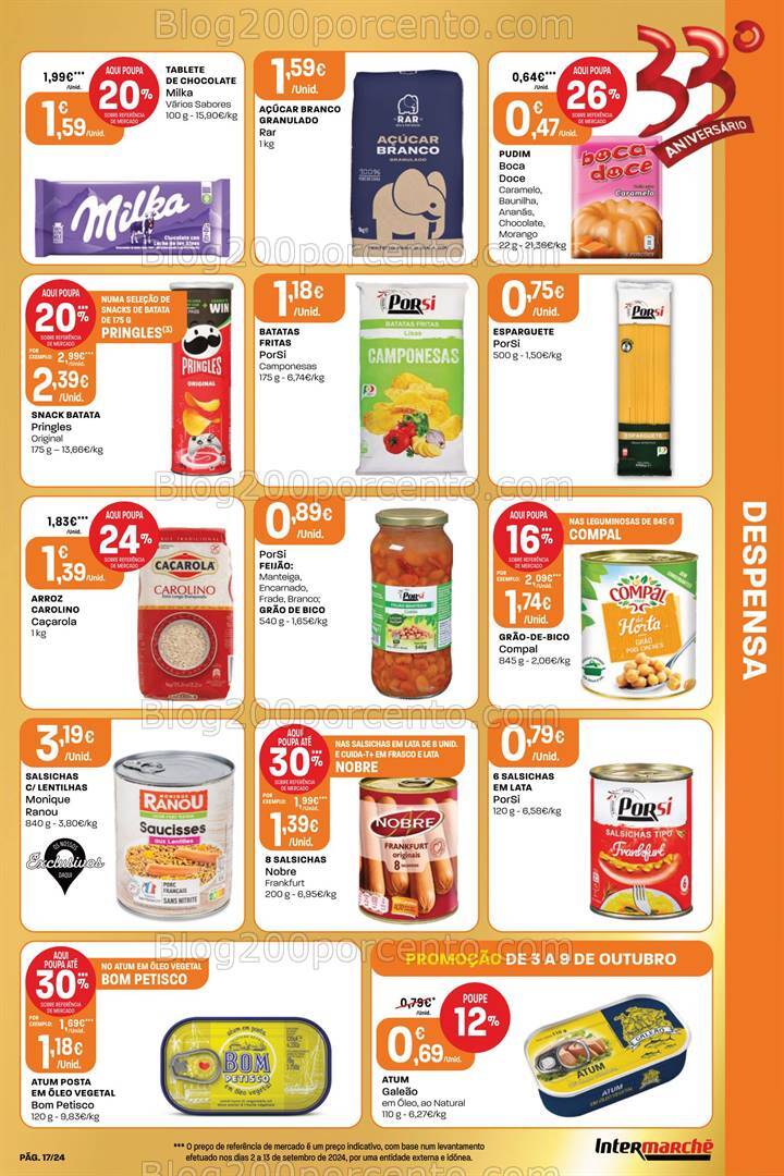 Antevisão Folheto INTERMARCHÉ Contact Promoções de 3 a 9 outubro