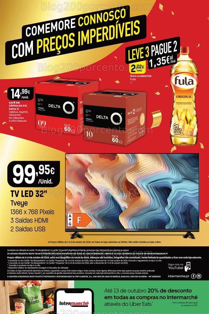Antevisão Folheto INTERMARCHÉ Super Aniversário Promoções de 3 a 9 outubro