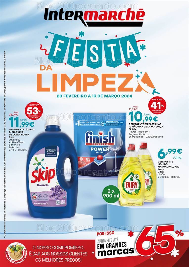 Antevisão Folheto INTERMARCHÉ Limpeza Promoções de 29 fevereiro a 13 março