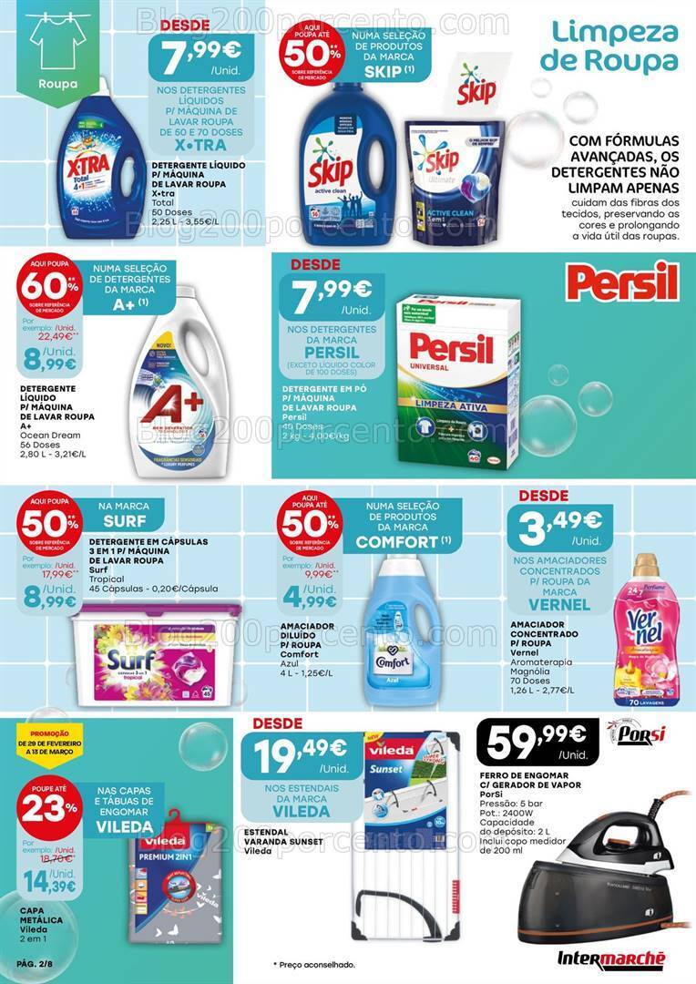 Antevisão Folheto INTERMARCHÉ Limpeza Promoções de 29 fevereiro a 13 março