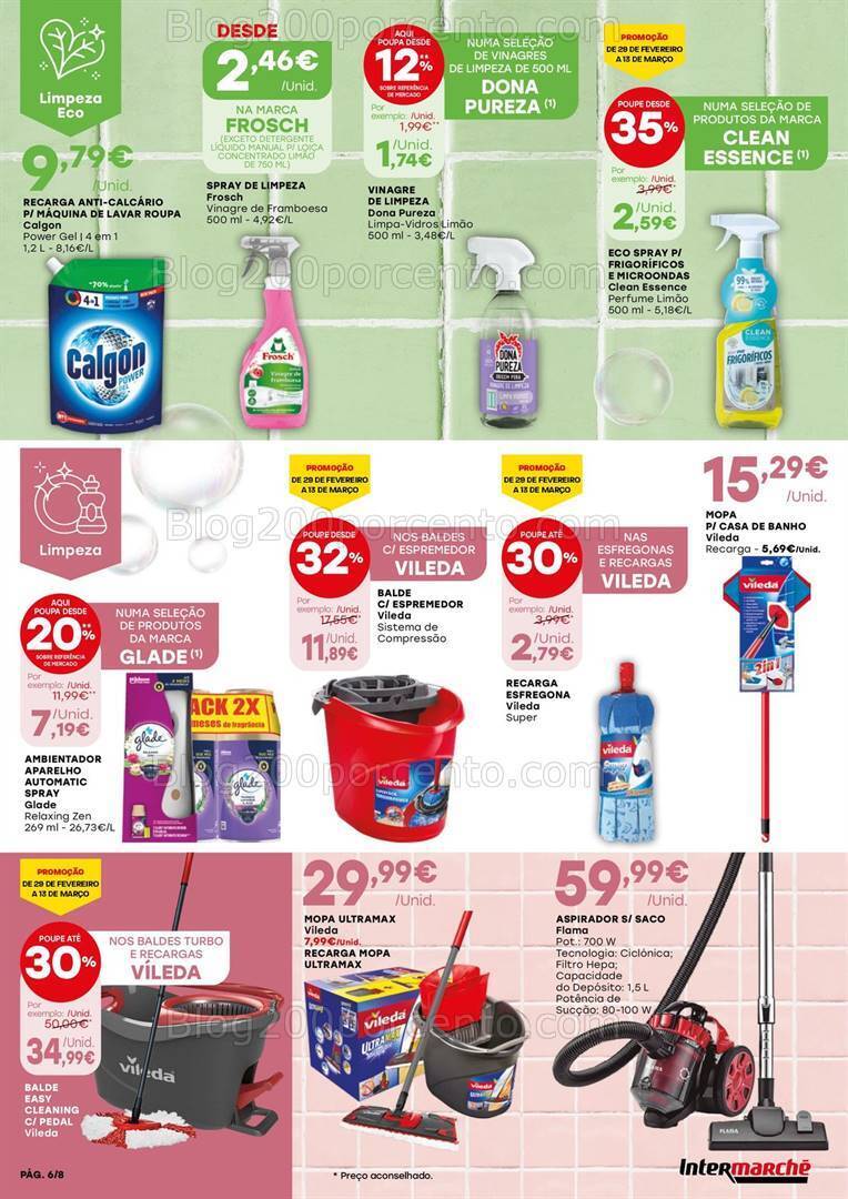 Antevisão Folheto INTERMARCHÉ Limpeza Promoções de 29 fevereiro a 13 março