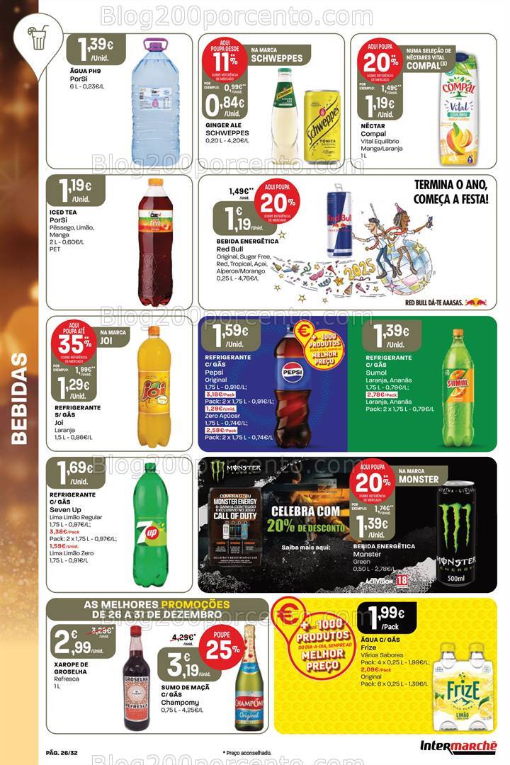Antevisão Folheto INTERMARCHÉ Super Promoções de 26 a 31 dezembro