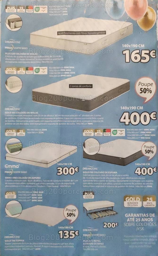 Antevisão Folheto JYSK Aniversário Promoções de 21 março a 14 abril