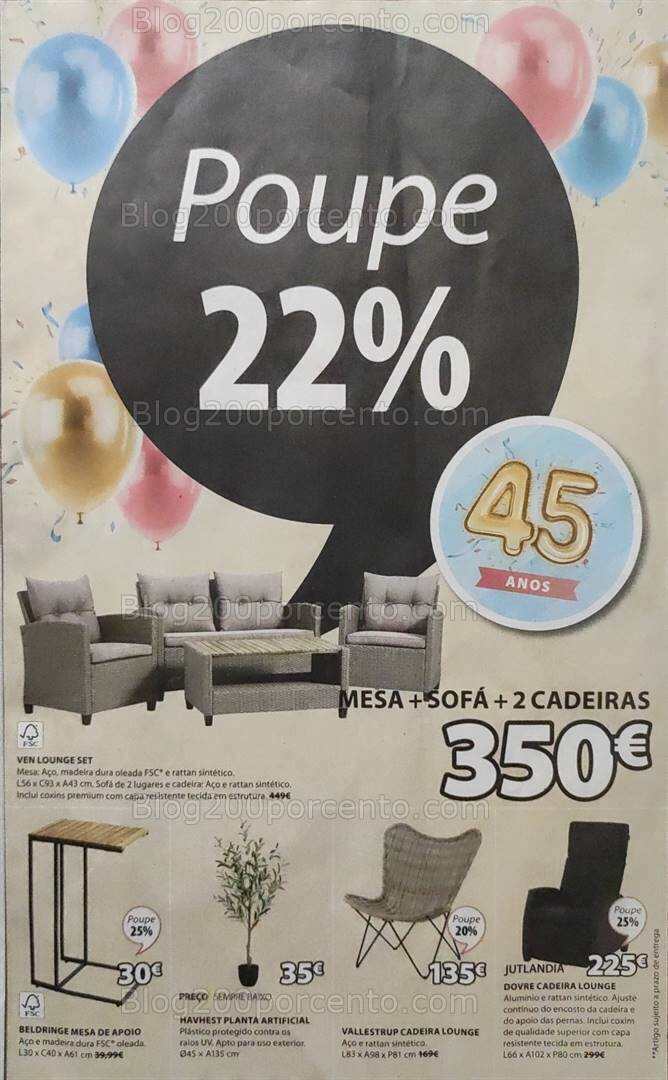 Antevisão Folheto JYSK Aniversário Promoções de 21 março a 14 abril