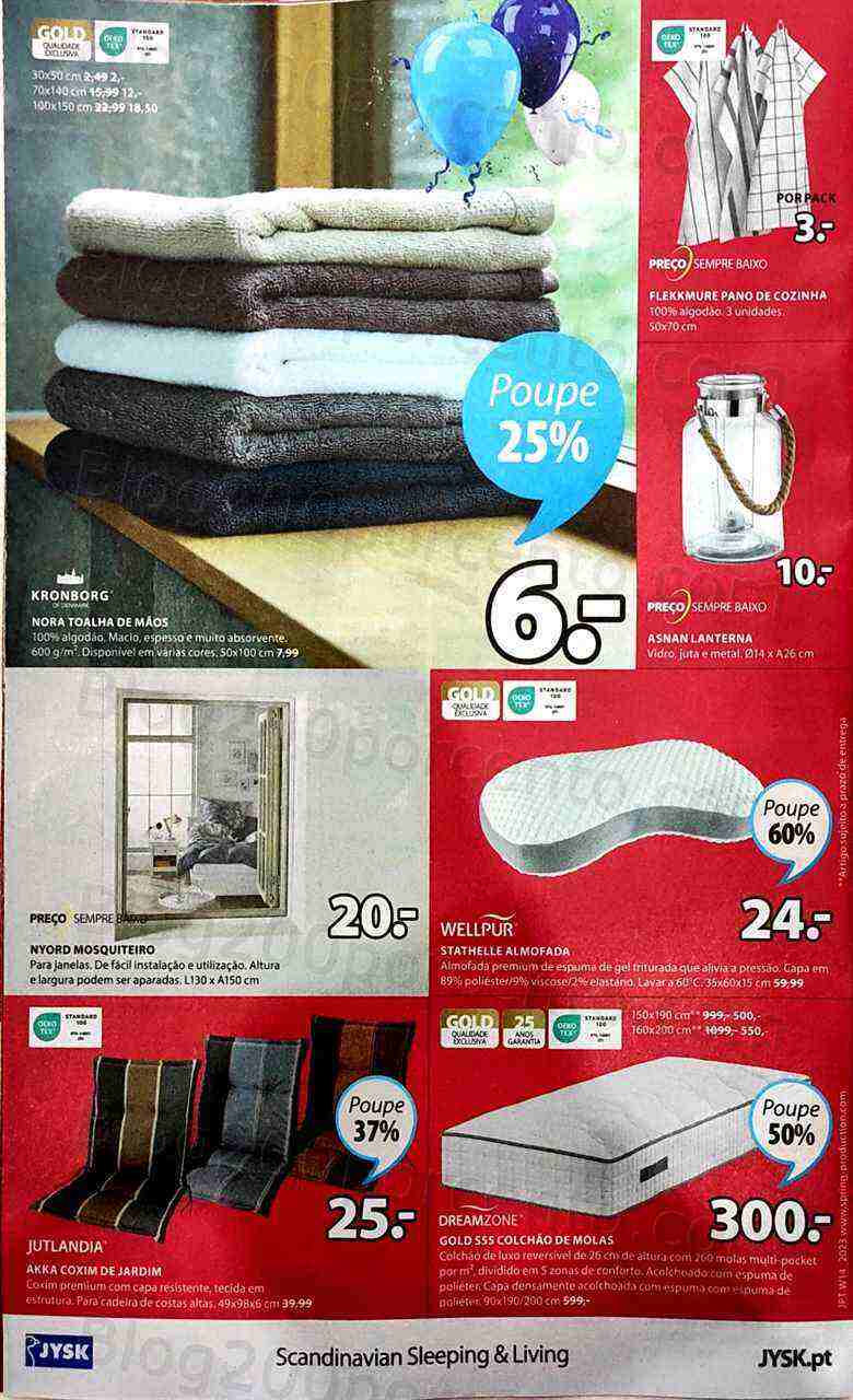 Antevisão Folheto JYSK Promoções de 6 a 16 abril