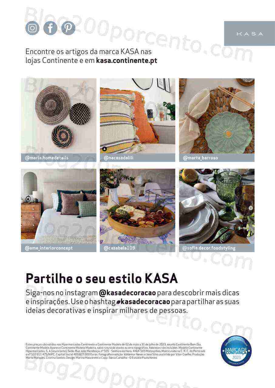 Antevisão Folheto CONTINENTE Kasa Promoções de 2 maio a 31 julho
