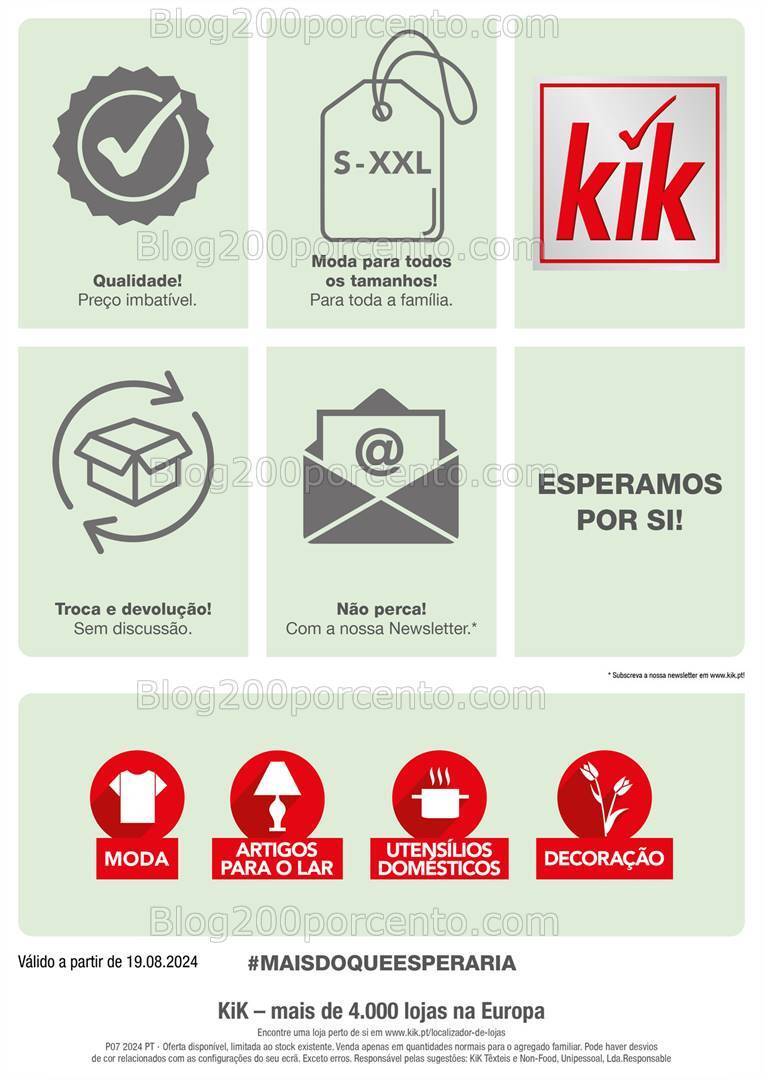 Antevisão Folheto KIK Regresso às Aulas Promoções a partir de 19 agosto