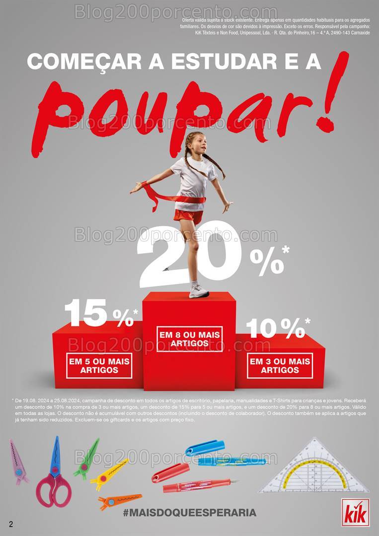 Antevisão Folheto KIK Regresso às Aulas Promoções a partir de 19 agosto