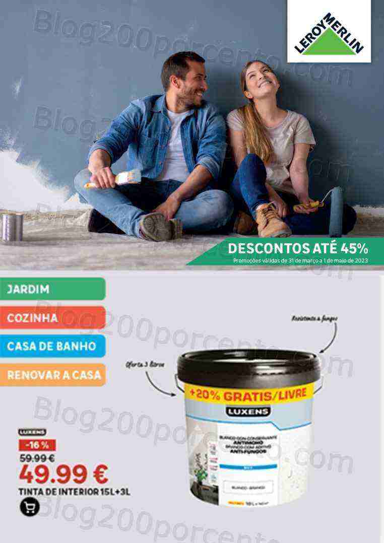 Antevisão Folheto LEROY MERLIN Promoções de 31 março a 1 maio