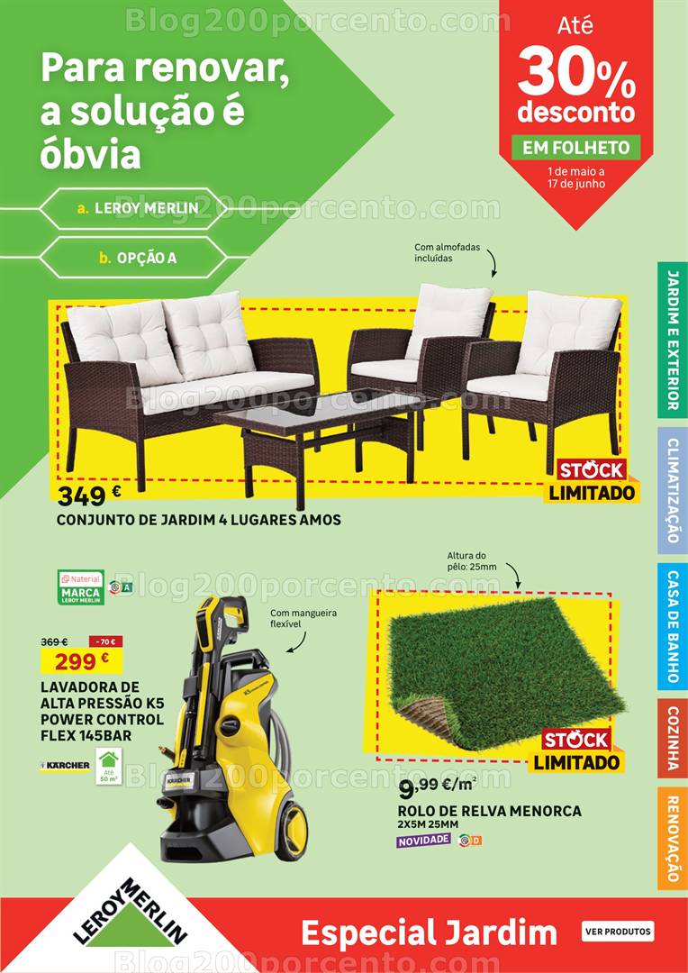 Antevisão Folheto LEROY MERLIN Promoções de 1 maio a 17 junho